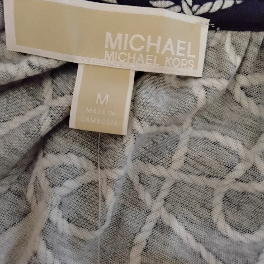 Michael Kors Women's M Navy White Rope Tassel Detail 3/4